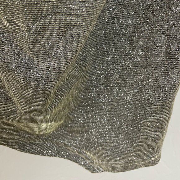 ⭐Curve Draped Crisscross Asymmetrical Trendy Chic Party Crop Shimmer Glitter Top - Picture 3 of 7